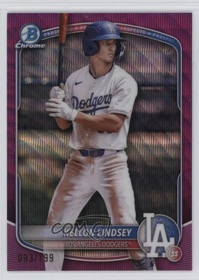 2025 Bowman Chrome Prospects Fuchsia Wave Refractor 93/199 Kellon Lindsey 0h4v