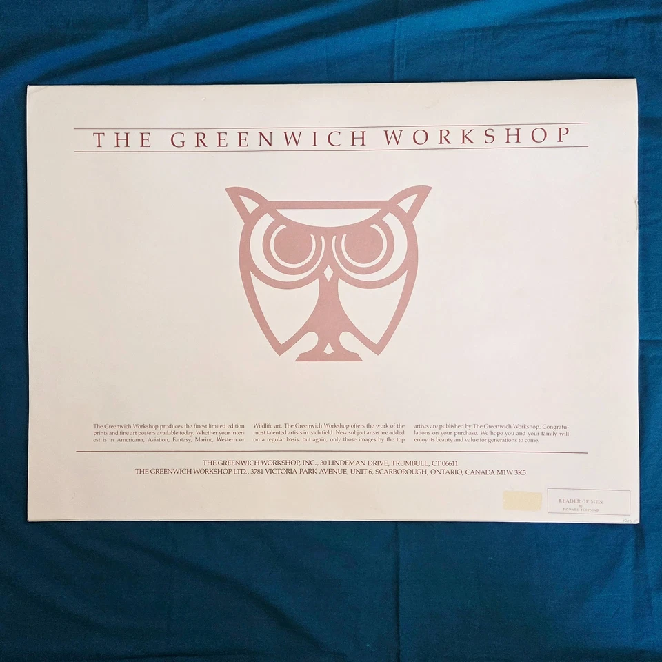 Litografía Howard Terpning Leader of Men Greenwich Workshop 1991 firmada Foto 2 de 4