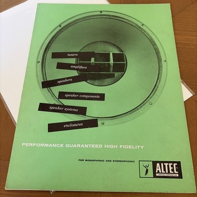 Altec Original Speaker Brochure Performance High Fidelity 