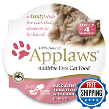 Applaws Succulent Tuna Fillet Crab Cat Food Cups 100 Natural 18 X 2.12 Oz