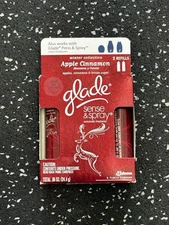 Lot 2 Glade Sense and Spray Apple Cinnamon Air Freshener Refill