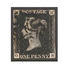 1840 1d Black SG 2  G.B.  A