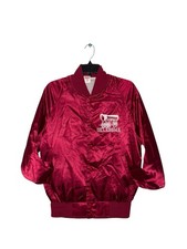 Vintage 80s Oklahoma Sooners Collegiate Satin Bomber Jacket Size Medium