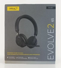 Jabra Evolve2 65 Stereo Wireless Headset (MS Teams, USB-A) - Black - Link380c