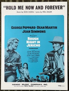 1967 WESTERN movie ROUGH NIGHT IN JERICHO sheet music DEAN MARTIN George Peppard