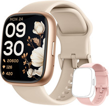 Smart Watch for Women Men Android  Iphone 2 Bands, 44Mm Case , Alexa Built-In,