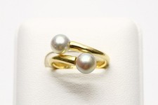 Akoya Pearl Ring 6.5-7.0mm Natural Color Silver Ring
