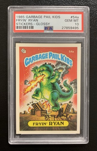 1985 Garbage Pail Kids OS2 Fryin’ Ryan 54a PSA 10 GEM MINT-RARE GLOSSY CARD! TWT