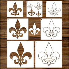 Fleur De Lis Stencils for Painting on Wood Canvas Paper Fabric Cookie Flower Pai