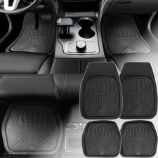 4pcs Floor Mats For Car Heavy Duty All Weather Rubber Mats - Black For Toyota
