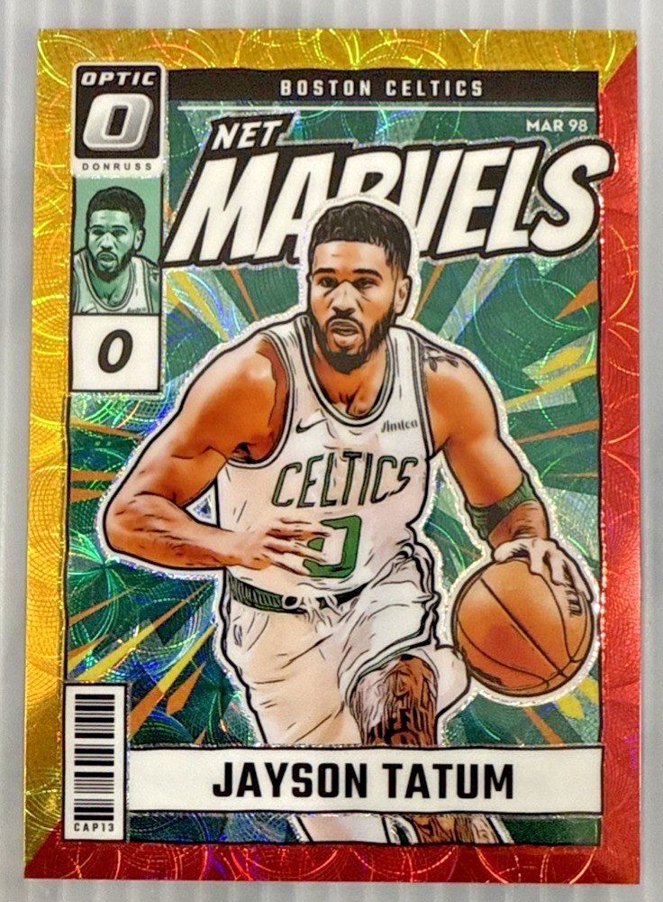 2024-25 Donruss Optic Jayson Tatum Net Marvels International #1 Gold Red /99