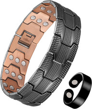 Copper Bracelet for Men, 3X Strength Magnetic Copper Bracelets for Men with 3500
