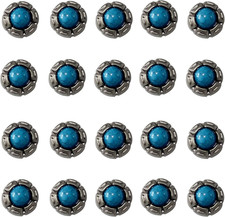 20 Pcs Mini Turquoise Decorative Buckle Leathercraft Rivets DIY Leather Decorati