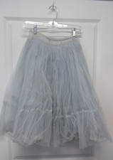 Vtg Light Blue Crinoline CanCan Half Slip -Size Unknown - 26" long -Square Dance