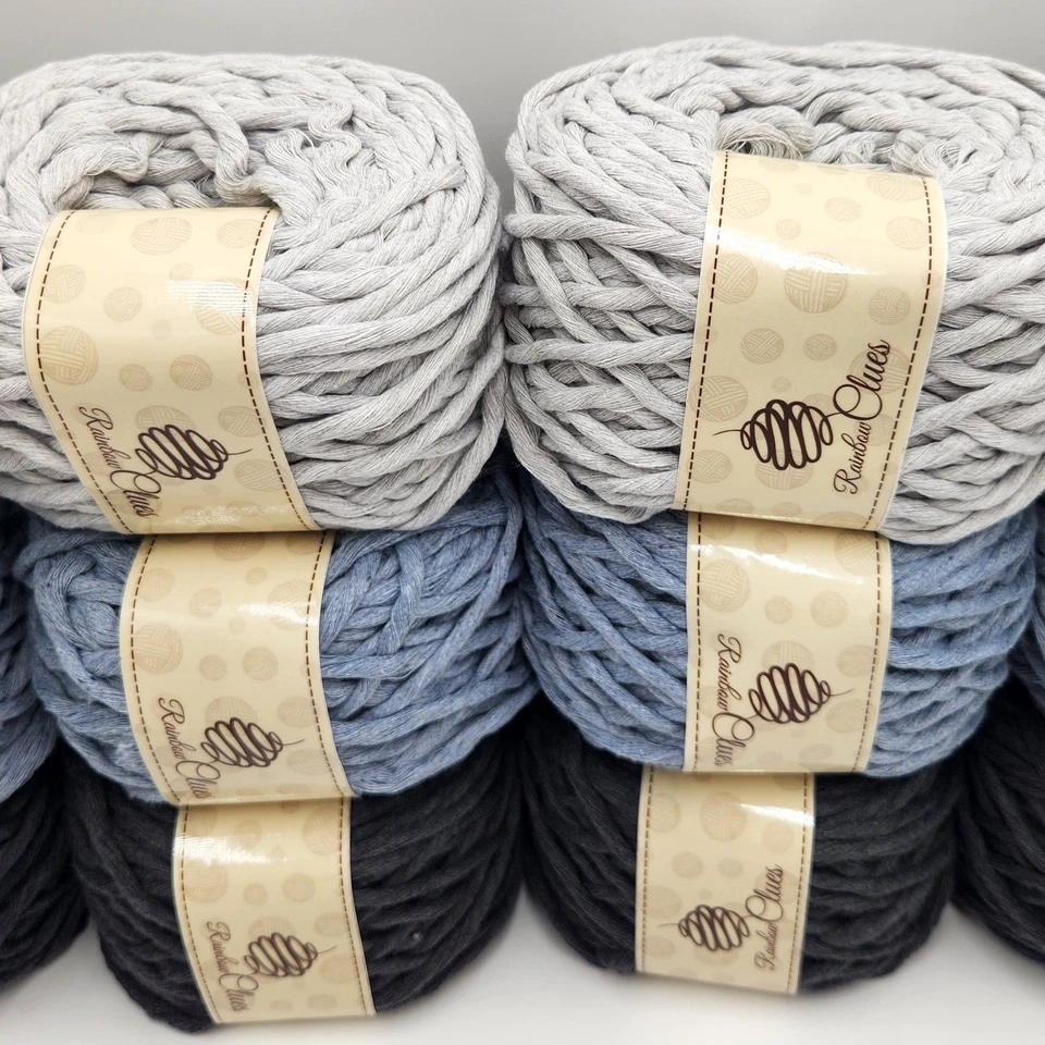 15 Balls Macrame Cotton Cord 7 mm Crochet Knitting Yarn Baskets Wall Decor - Image 2 of 4