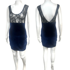 One & Only Urban Outfitters Lace Top Velvet Bottom Mini Dress Sz S