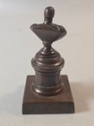 Antique Bronze Miniature Military Bust Statue Uniform Medal Pedestal Base 3.5" — photo 5