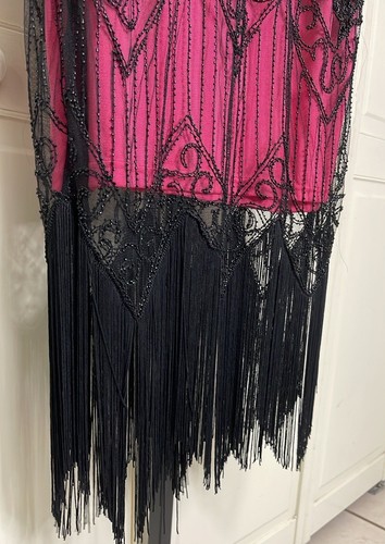 Plus Size Gatsby Flapper 1920s Vintage Fringed Sequin Festive Party Womens Dress - Picture 6 of 12