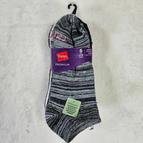 Hanes Premium 6pk Comfort Soft Lightweight Low Cut Socks Womens Size 5-9 - Picture 2 of 7