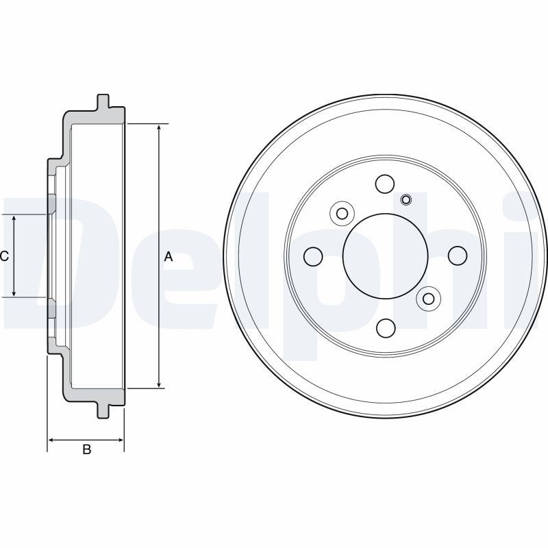 Für DELPHI LOCKHEED HAMULCE BF525 BRAKE DRUM FORD - Bild 4