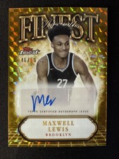 Maxwell Lewis Auto 2024-25 Topps Finest Autographs Geometric Gold /50 #FA-ML