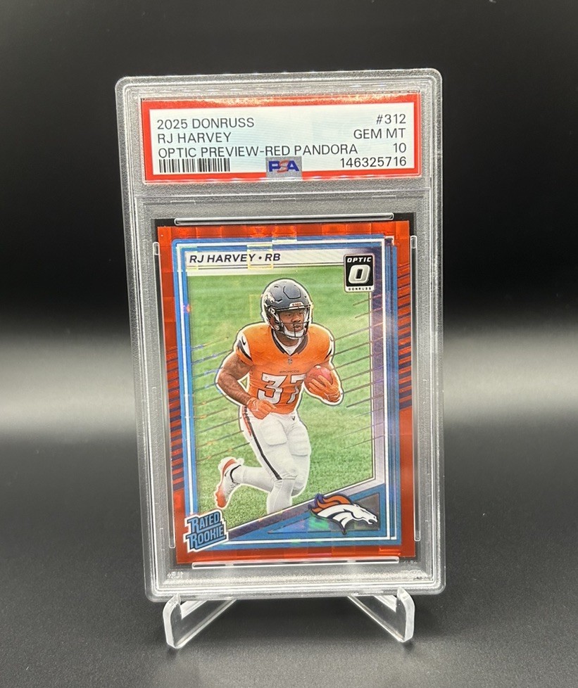 RJ Harvey Panini Donruss #312 Optic Preview-Red Pandora