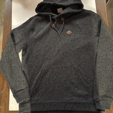 QUIKSILVER Men  s Keller Fleece Hoodie Dark Grey Size Large NWOT