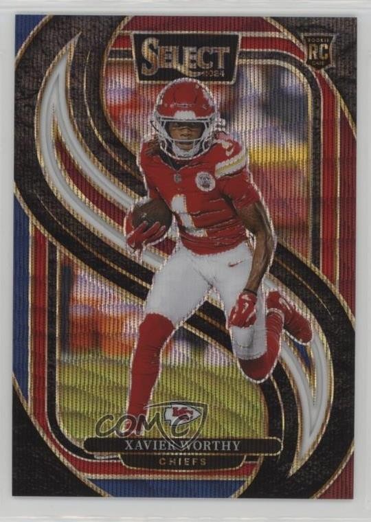 2024 Select Premier Level Tri-Color Prizm /249 Xavier Worthy #119 Rookie RC 3s8