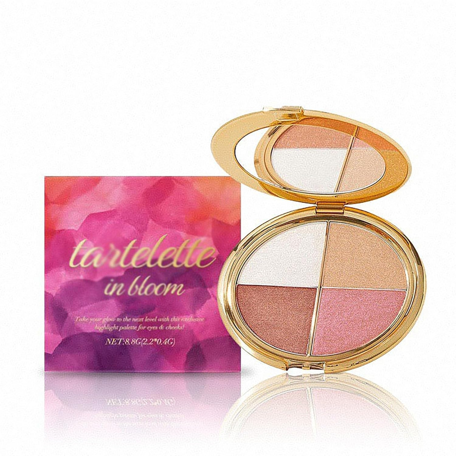 Glow Wardrobe Palette, Highlighting Eye & Cheek Palette - Rich Glow Shades for E