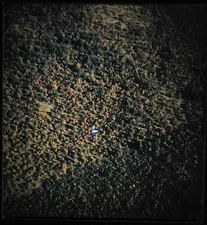 Twin Beech airplane in Aerial View neat! - 1954 Stereo Realist 3D Slide #1466