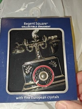 NEW 2017 Regent Square "Telephone" Ornament w Fine European Crystals