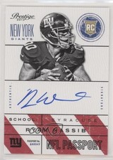 2013 Panini Prestige NFL Passport Signatures Ryan Nassib #25 Auto 1o3