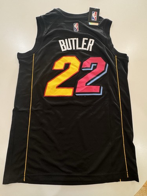 #ad Jimmy Butler Nike Miami Heat City Edition Jersey Size L 48 Black NWT $33.99