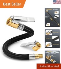 Flexible 12" Tire Inflator Hose Adapter Perfect for Motorcycle Bicycle Tires