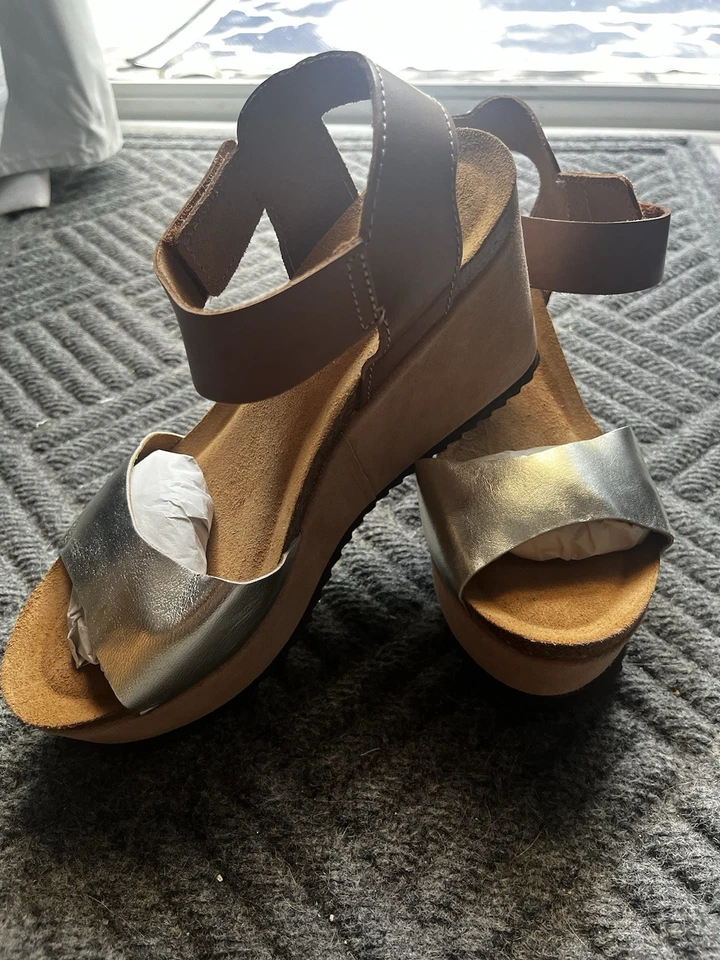 Nueva plataforma cuña cuero talla 41 España Foto 2 de 4