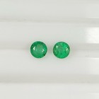 0.55 Ct Natural Zambian Green Emerald Nice Beautiful Round Cut Pair - G- 156 — photo 1