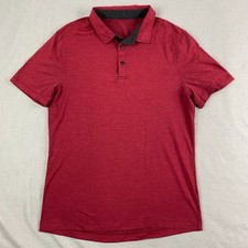 Lululemon Polo Evolution Shirt Mens XS red Athletic Golf Short Sleeve