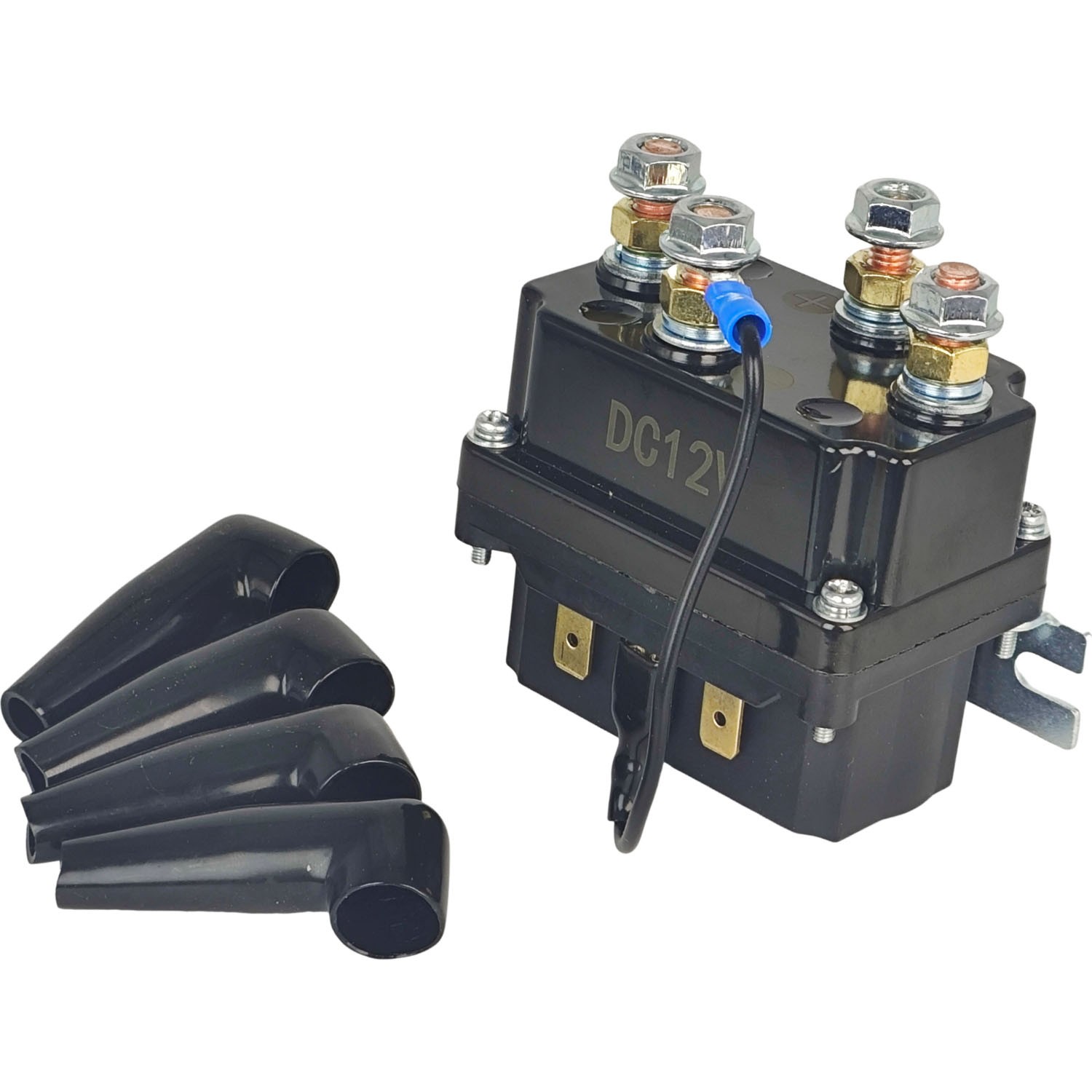 Pre-Wired Winch Control Box Kit for 12V 500A Winch Solenoid Contactor Relay M8