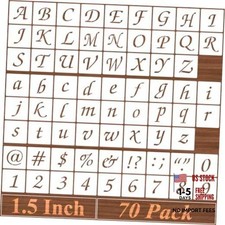 Alphabet Letter Stencils - 70 Pack Letter Number Stencil Templates 1.5 Inch