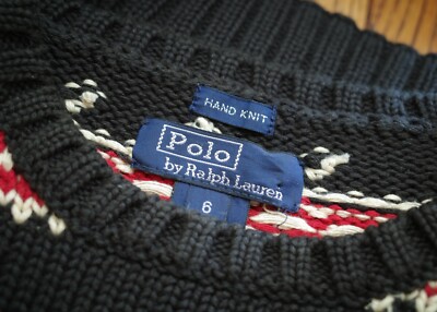 Vintage Polo Ralph Lauren Christmas Reindeer Sweater Cotton