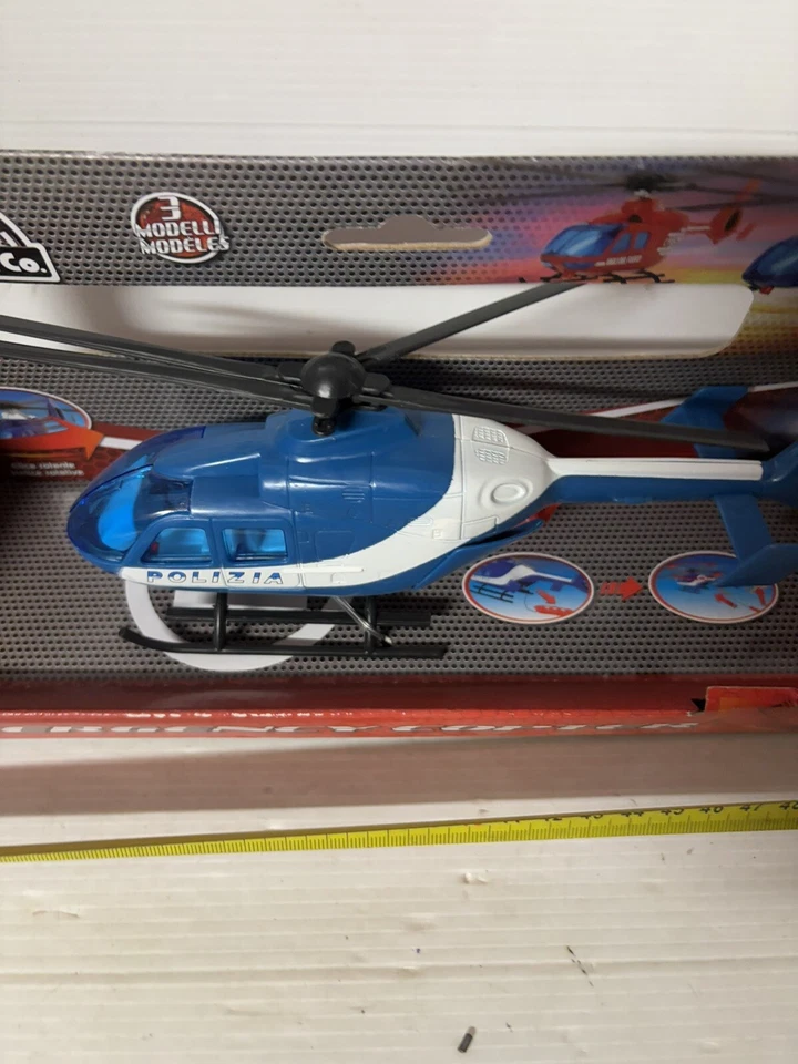 ELICOTTERO DELLA POLIZIA IN PLASTICA VINTAGE - Immagine 3 di 4