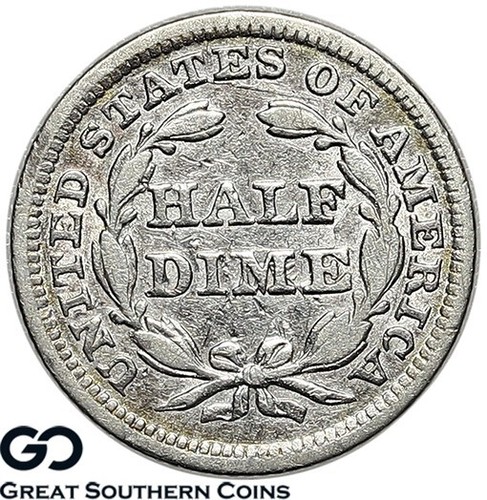1841 Seated Liberty Half Dime - Picture 2 of 3