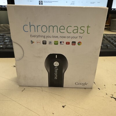 Google Chromecast (1st Generation) Streaming Media Player - H2G2-42 (Black) NEW