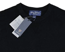 Men's DANIEL CREMIEUX Black Crew Neck LUXURY CASHMERE Sweater Small NWT NEW WoW!