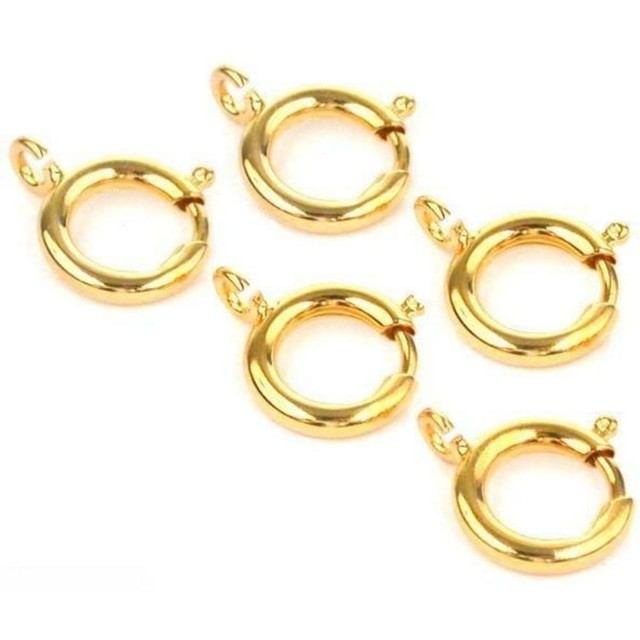 5 Gold Plated Pocket Watch Spring Ring Clasps 12mm for sale online eBay