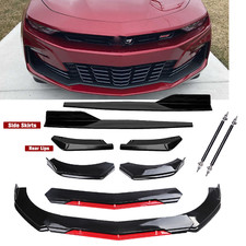 For 2015 Chevrolet Camaro Front Rear Bumper Lip Spoiler Splitter Gloss Black For 2015 Chevrolet Camaro Front Rear Bumper Lip Spoiler Splitter Gloss Black