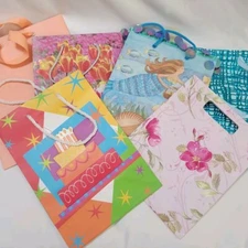 Assorted Gift Bags Set of 6 - Colorful & Stylish Mixed Sizes for All Occasions 