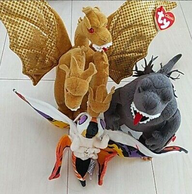 Beanie Baby ty Godzilla Mothra King Ghidorah 3 Set Doll Toy Plush Japan limited | eBay