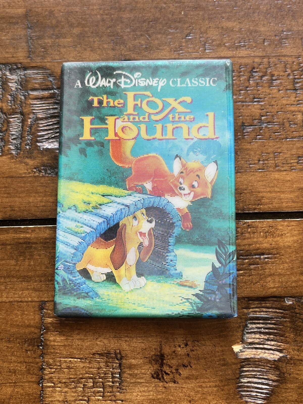 The Fox and the Hound Pin, A Walt Disney Classic Hologram Movie Vintage Pin