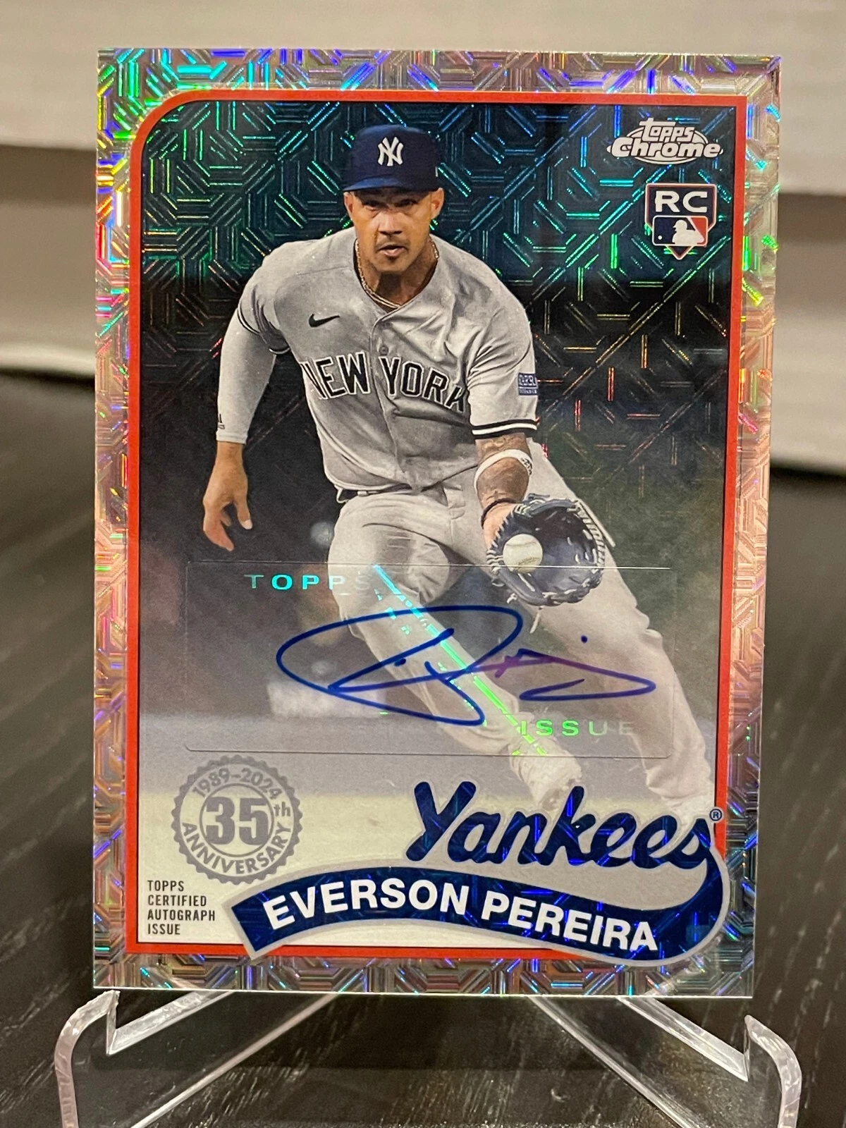 2024 Topps Series 1 Silver Pack Everson Pereira Rookie Auto 150/199 Chrome Mojo